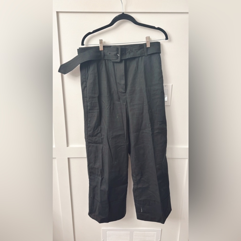 Frame Denim Charcoal Belted Trousers